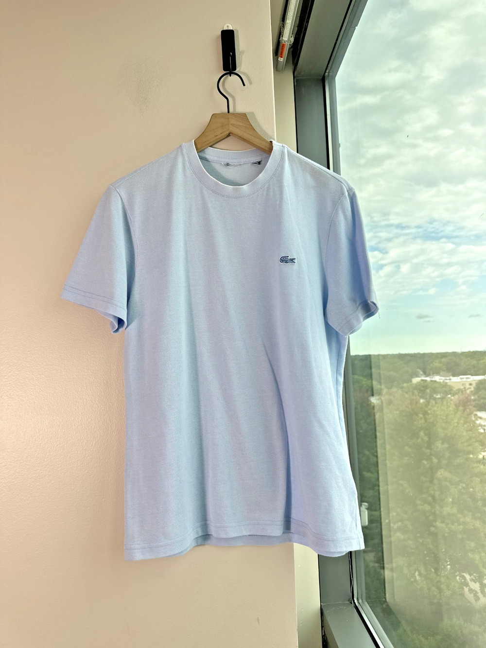 Lacoste Men's Light Blue Short Sleeve Pima Cotton T-shirt